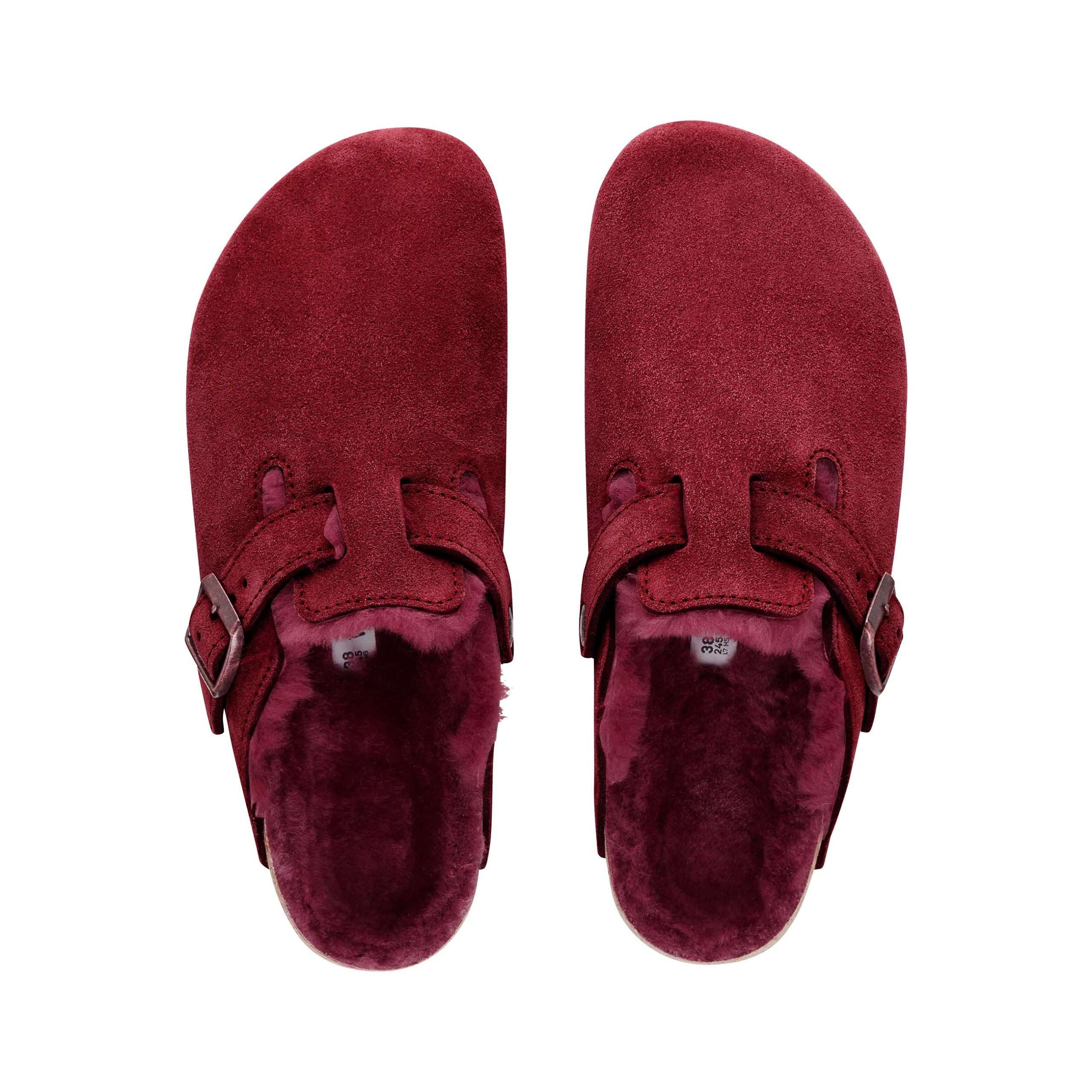 Boston Maroon Suede Leather/Shearling - Image 3