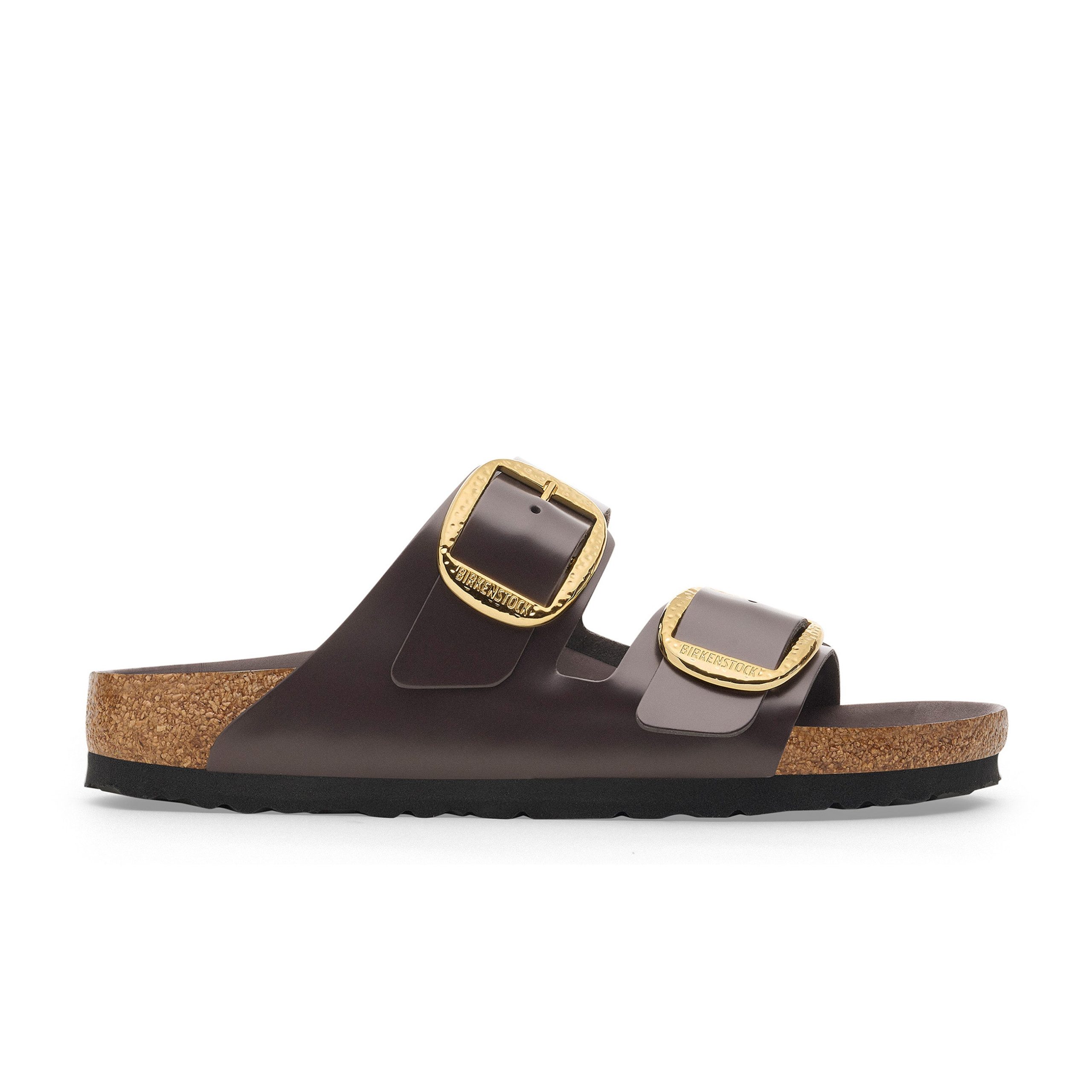 Arizona Hammered Big Buckle High Shine Espresso Natural Leather Patent - Image 2
