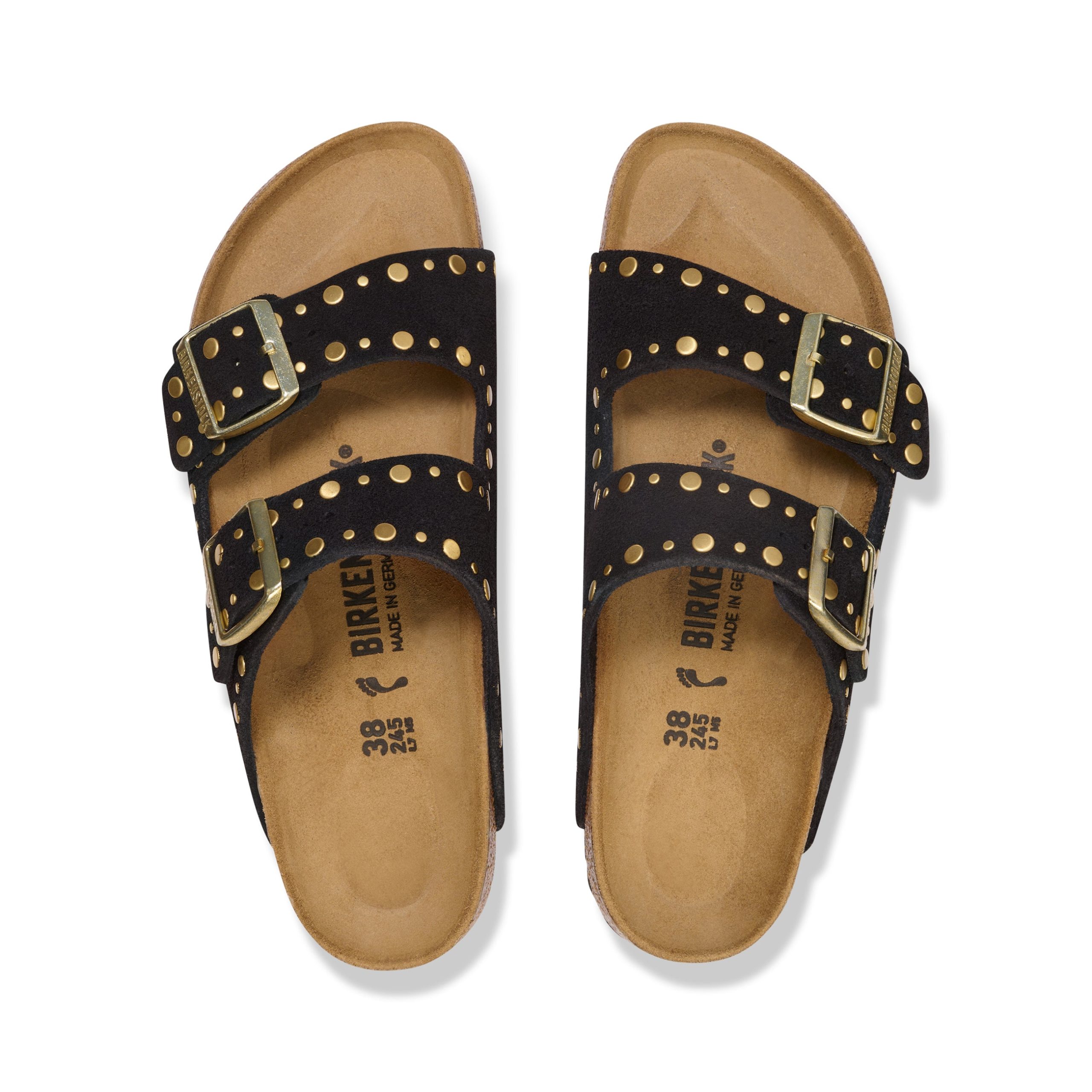 Arizona Rivet Black Suede Leather - Image 3