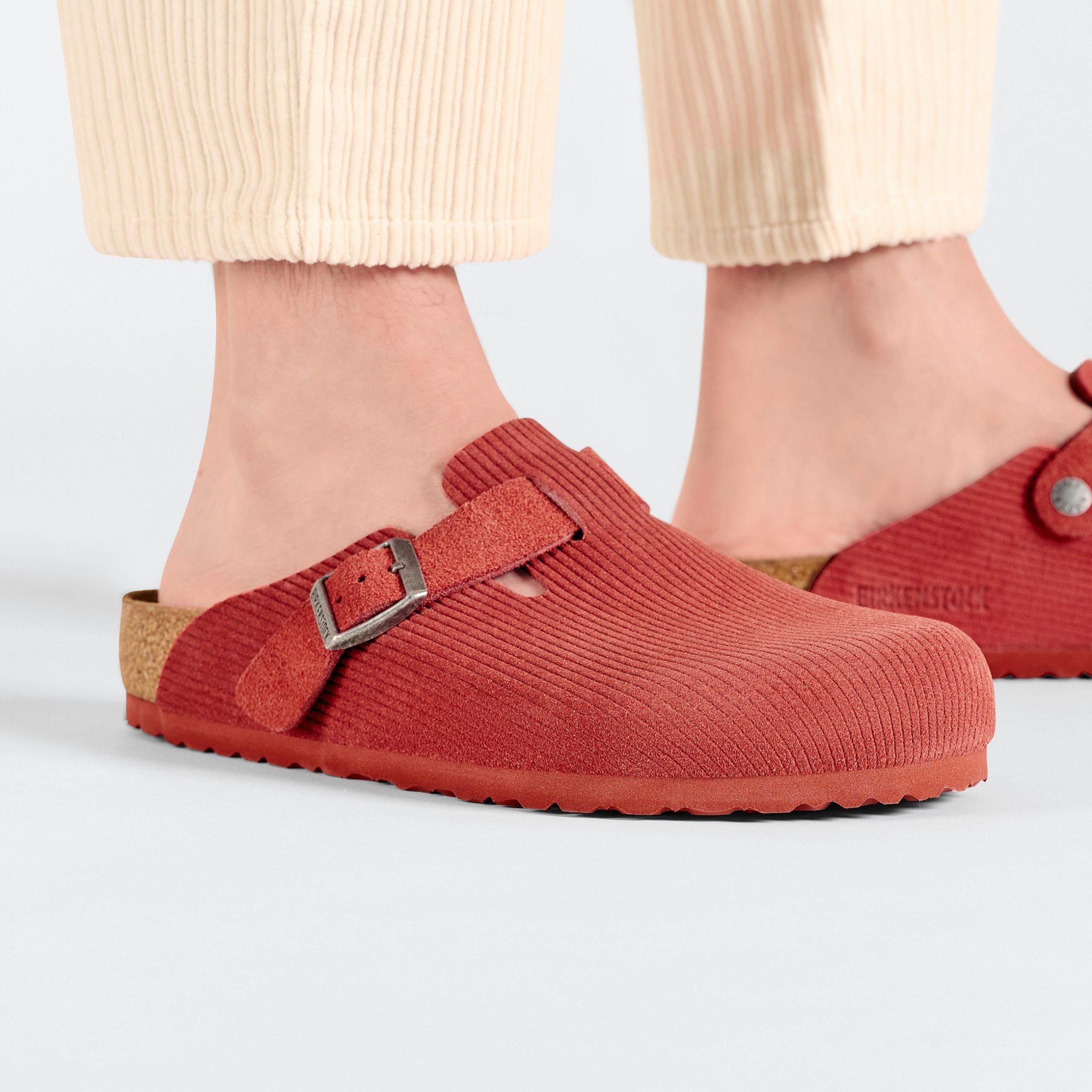 Boston Corduroy Sienna Red Embossed Suede Leather - Image 6