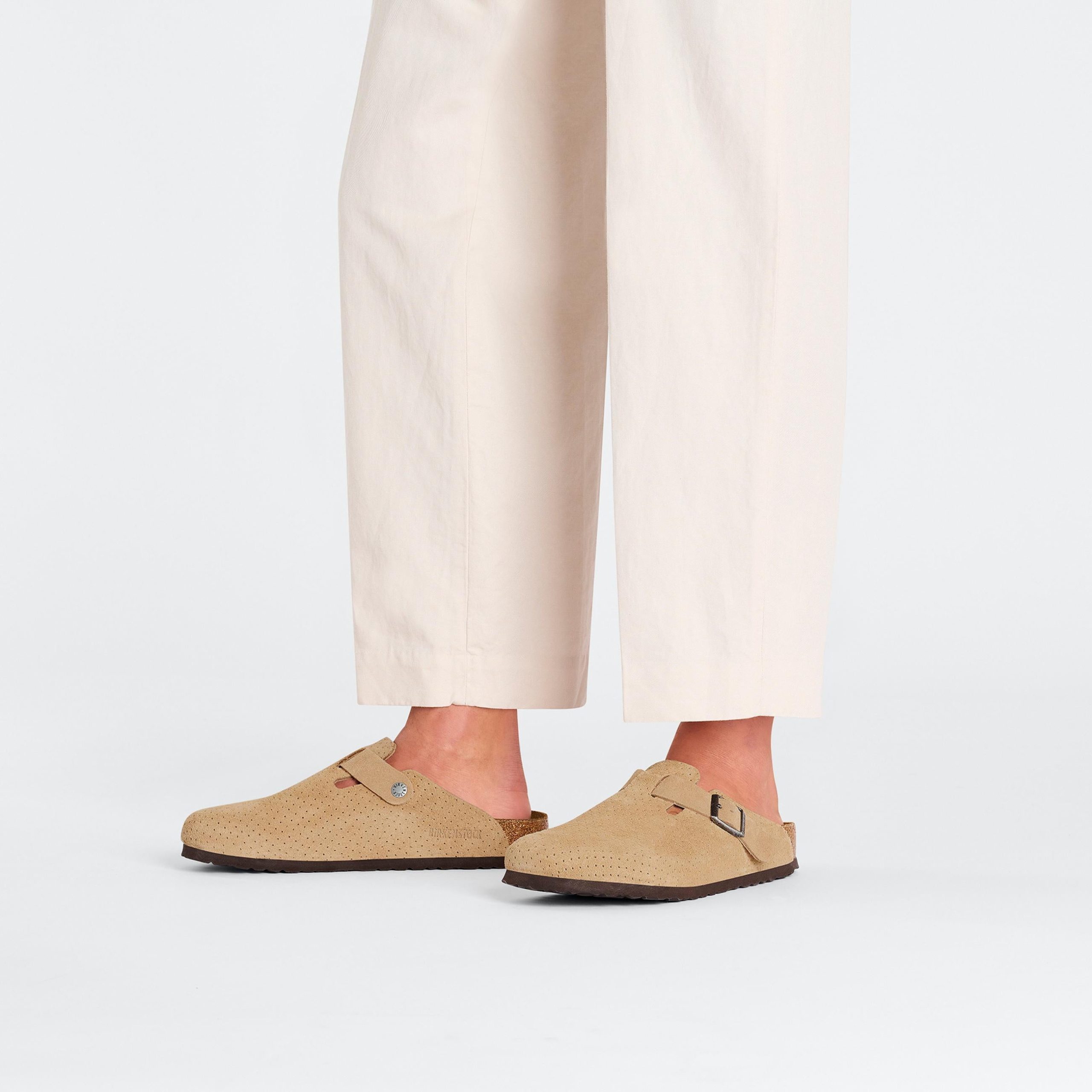 Boston New Beige Embossed Suede Leather - Image 5