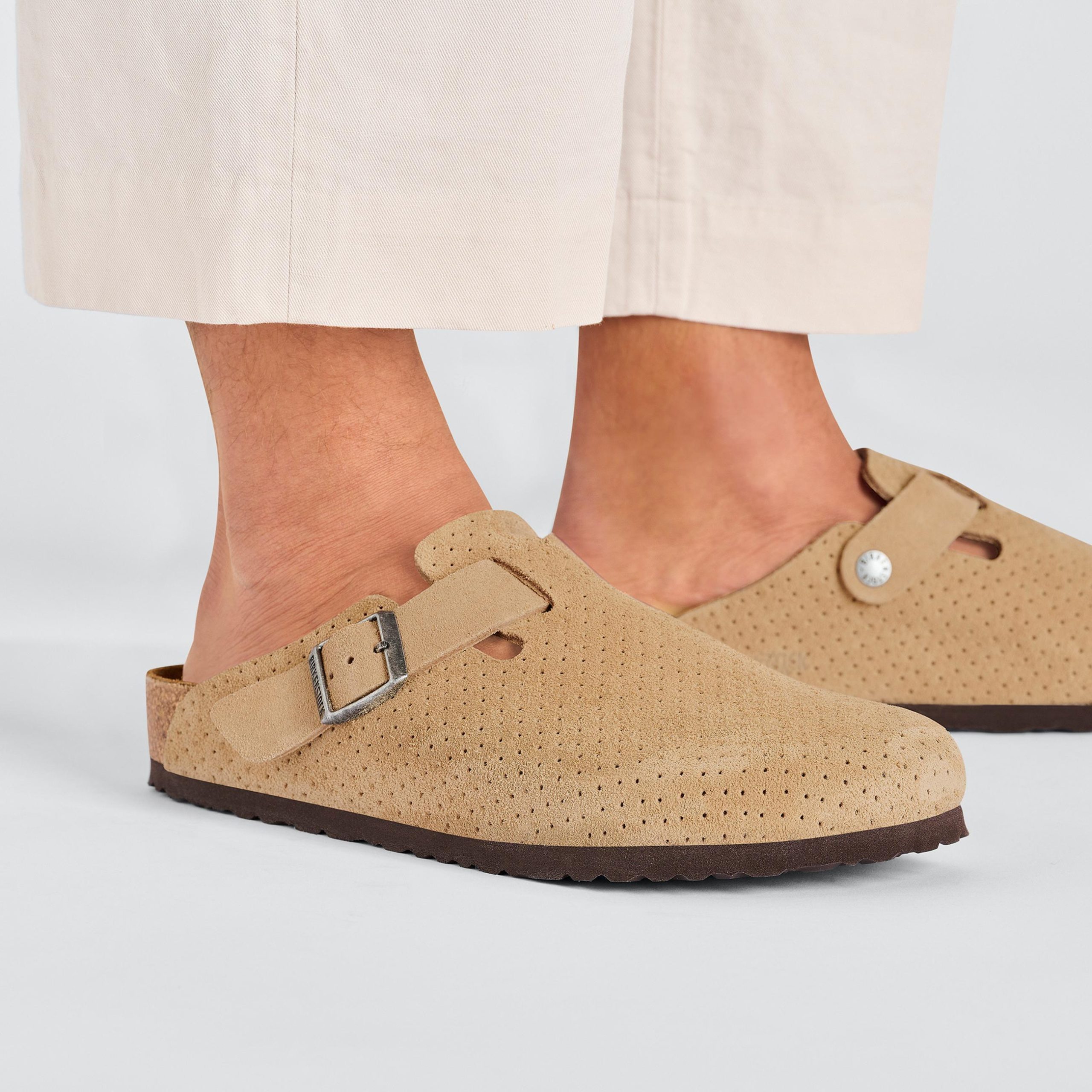 Boston New Beige Embossed Suede Leather - Image 6