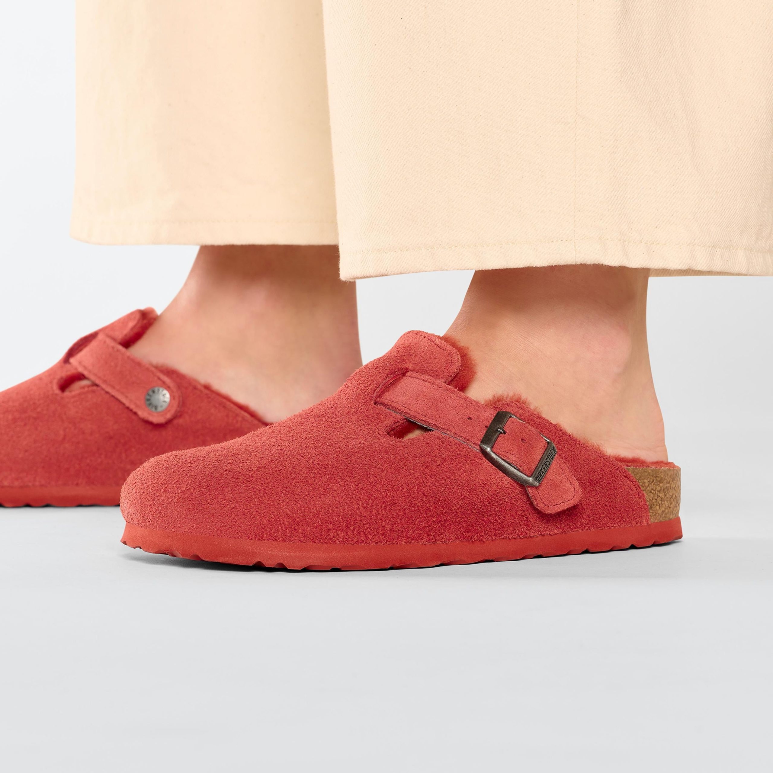 Boston Shearling Sienna Red Suede Leather/Shearling - Image 6