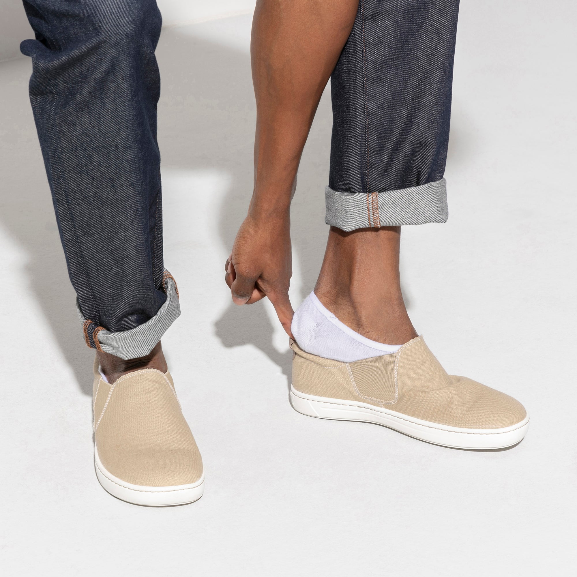 Cotton Sole Invisible Sock White - Image 4