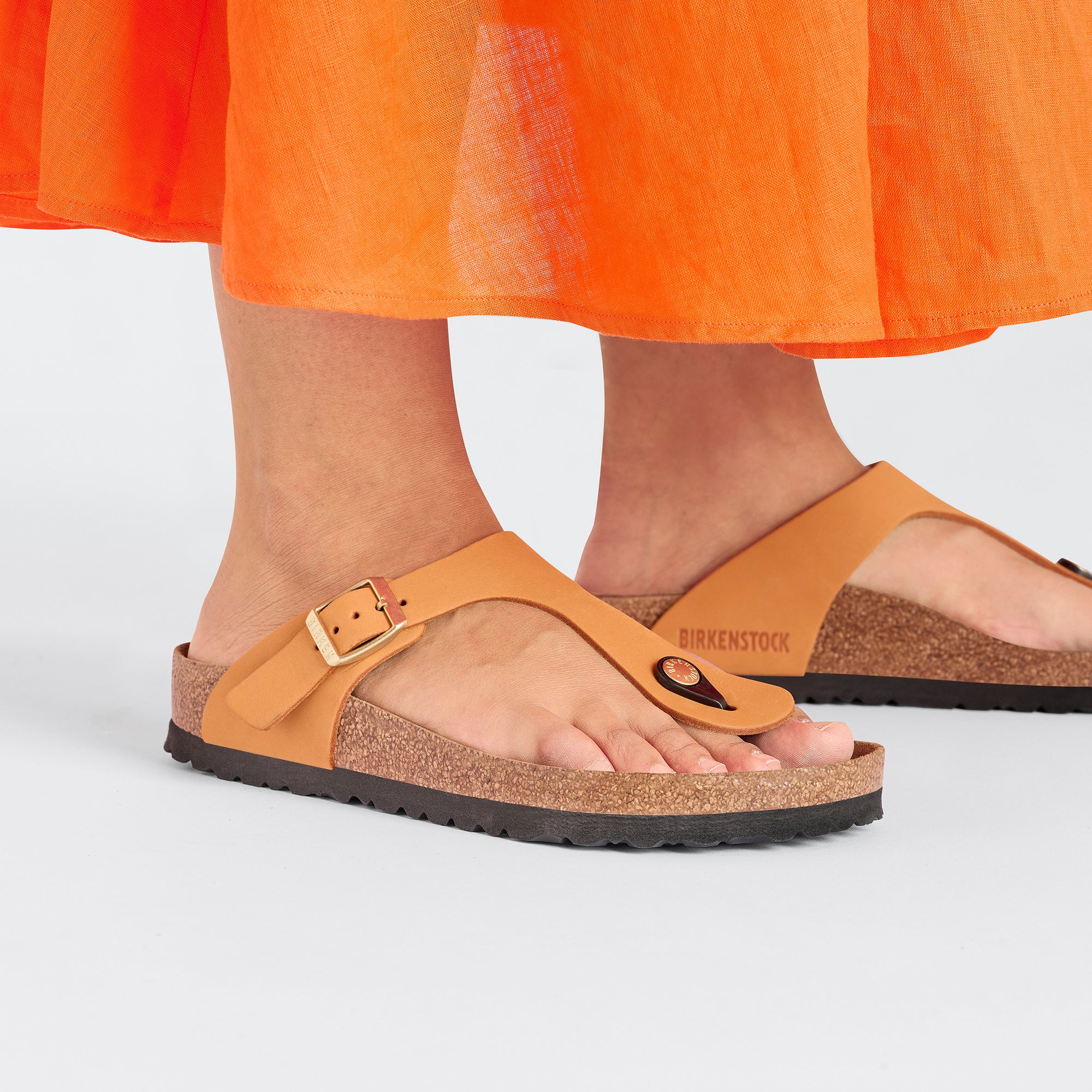 Gizeh Burnt Orange Nubuck Leather - Image 6