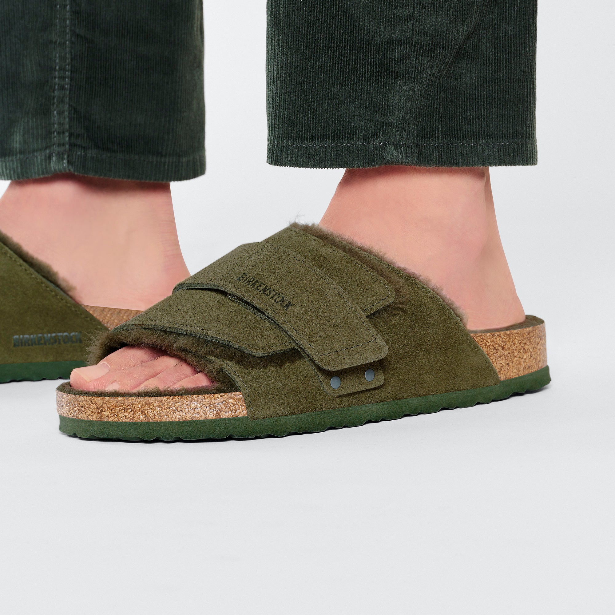 Kyoto Shearling Thyme Suede Leather/Shearling - Image 5