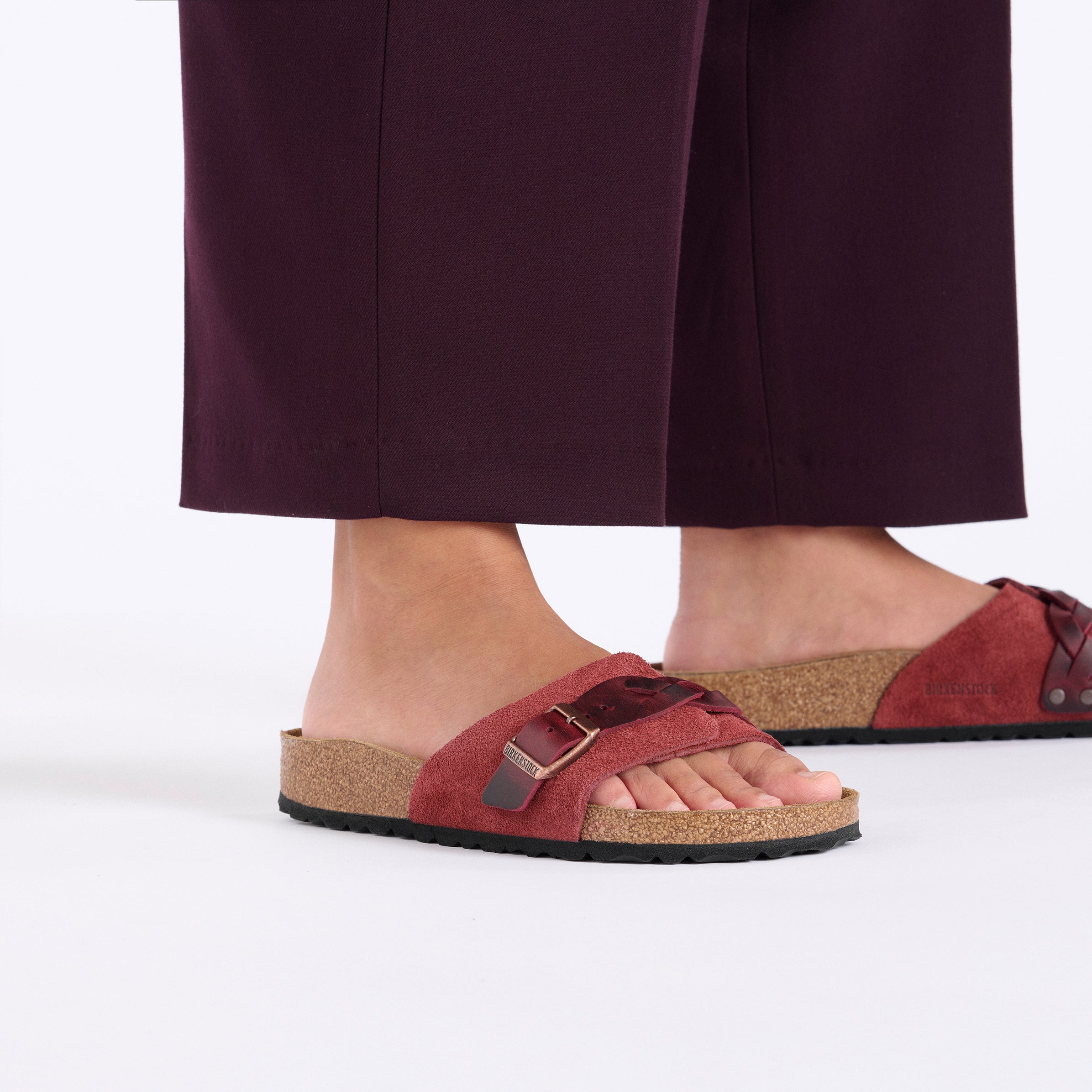 Oita Braided Zinfandel Suede Leather - Image 6