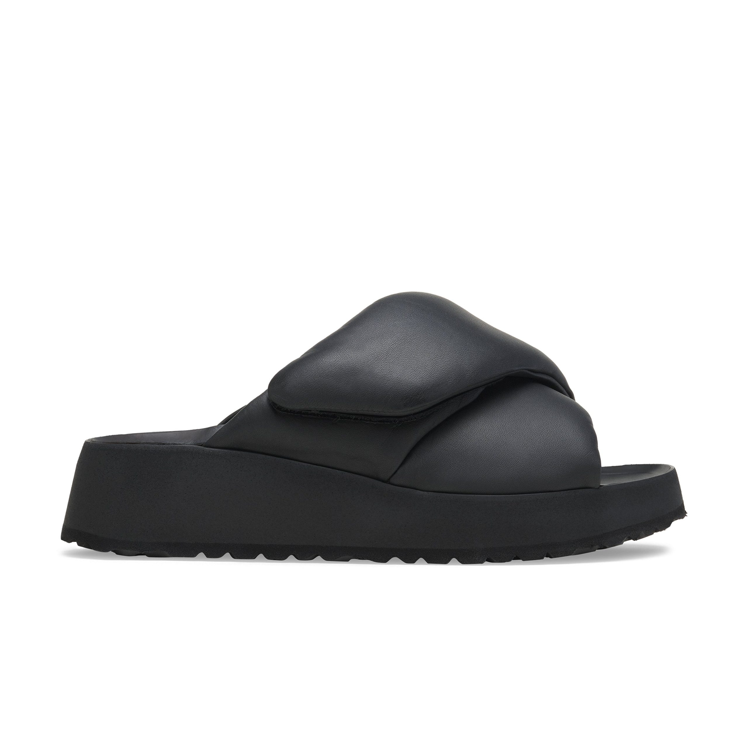 Theda Cross Strap Black Smooth Leather - Image 2