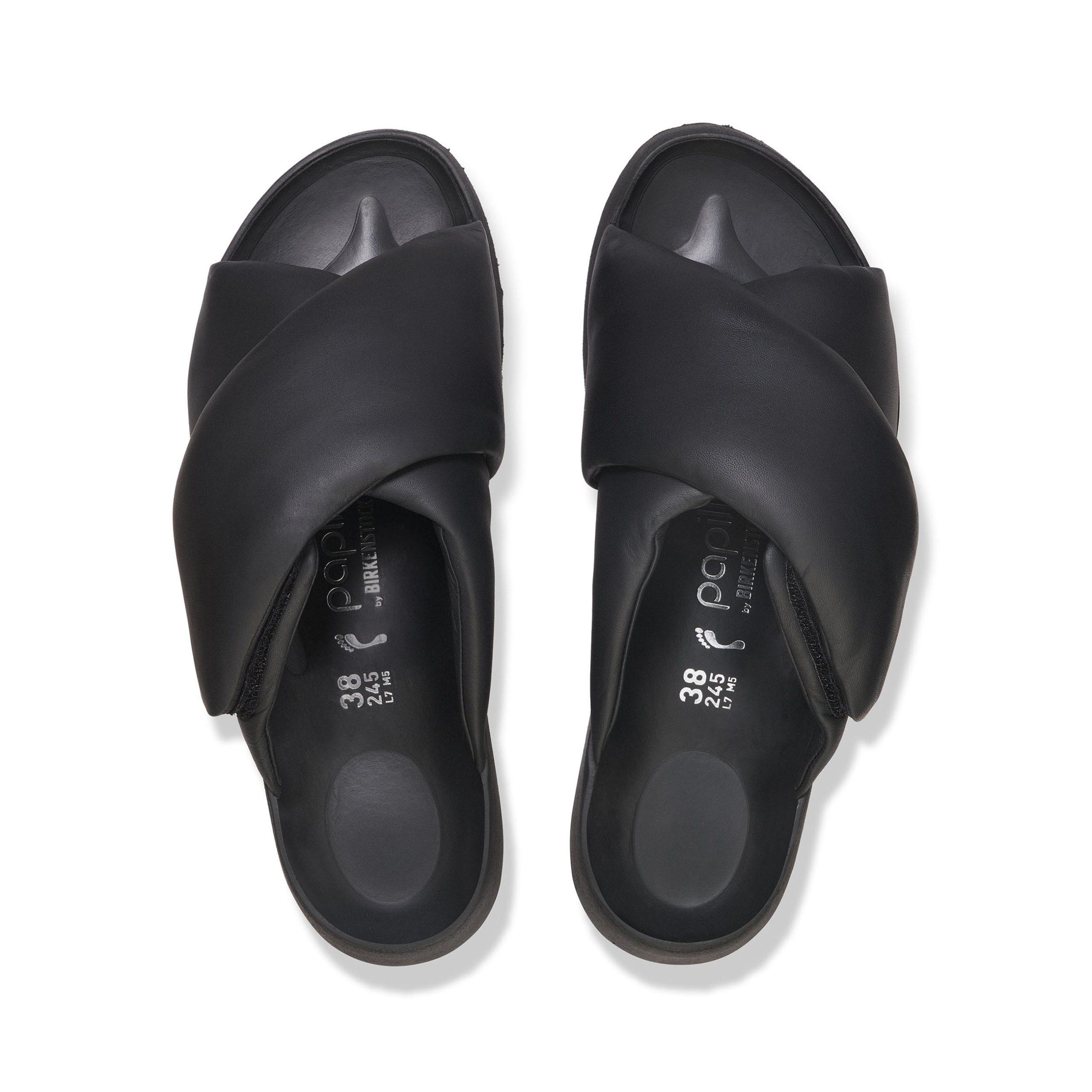 Theda Cross Strap Black Smooth Leather - Image 4